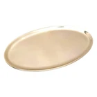 Candle plate oval 20x11cm Desinger deco plate brass gold coaster polished