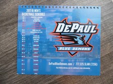 DePaul Blue Demons 2017-18 NCAA Mens Basketball Schedule Ticket Stub Cover