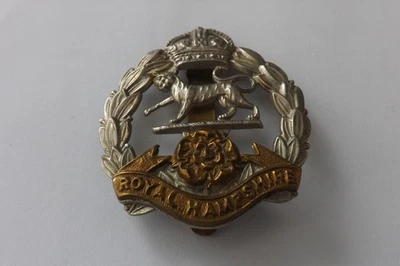 MILITARY BADGE BRITISH ARMY ROYAL HAMPSHIRE REGIMENT 4.5CM X 4.25CM (4676) - Image 1 of 3
