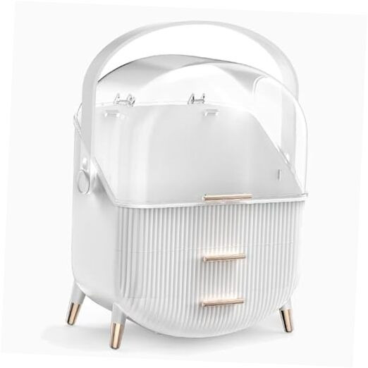 Makeup Organizer Countertop and Storage for Bathroom Vanity, Portable Travel