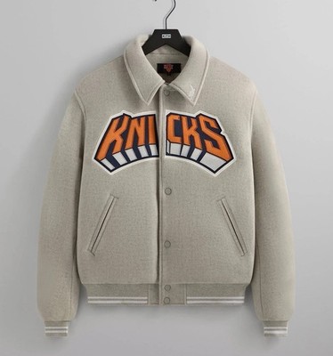 Kith for New York Knicks Empire Wool Coaches Jacket Light Heather