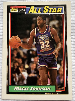 Topps 1991-92 NBA All-Star Magic Johnson Los Angeles Lakers #126 Basketball Card
