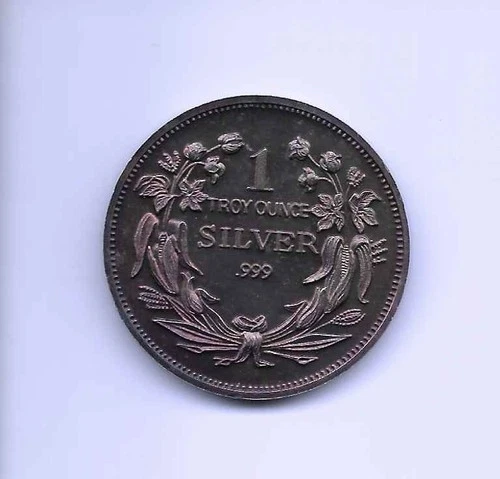 Seated Liberty 1 Ounce .999 Fine Silver Round Toned