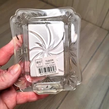 Vintage Mikasa Frosted Chrystal Mini Picture Frames 2"x3"