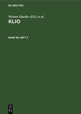 Klio. Band 68, Heft 2 (Gebundene Ausgabe) (US IMPORT)