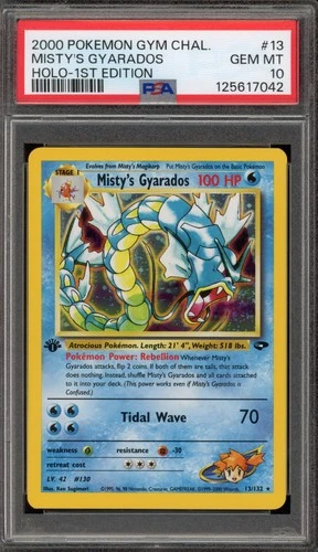 Pokemon Misty's Gyarados Gym Challenge 1st Edition Holo Rare #13 PSA 10 Gem Mint