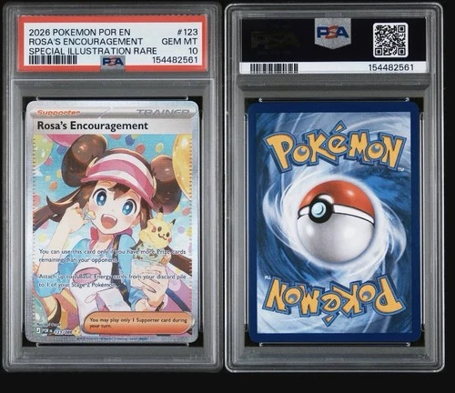 2026 POKEMON POR EN-PERFECT ORDER #123 ROSA'S ENCOURAGEMENT PSA 10