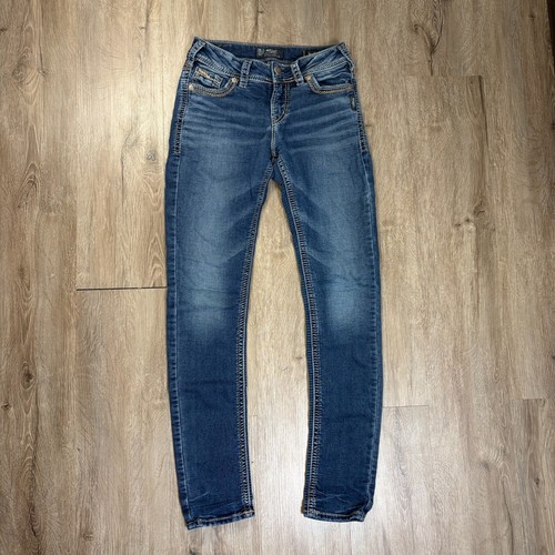 Silver Co. Joga Suki Pencil Skinny Jeans Womens 27x31 Blue Denim Cotton Mid