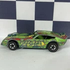 Redline Hot Wheels VEGA BOMB Light Green Flying Colors 1975 for PARTS or RESTORE