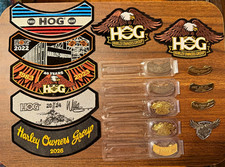 Harley-Davidson HOG Harley Owners Group Embroidered Patches Pins Lot 2022-26