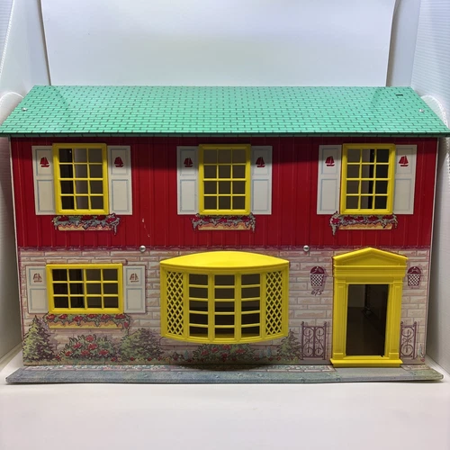 Vintage Wolverine #805 Tin Litho Dollhouse Green Roof Yellow Windows Very Clean!