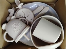 Silicon Baby Feeding Set 10 Piece Suction Bowl Spoon