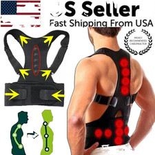 Posture Corrector Support Magnetic Back Shoulder Brace Belt Band For Men Women