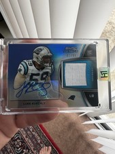 2012 Bowman Sterling Luke Kuechly Auto Rookie Relics RC Blue /99 First On Print