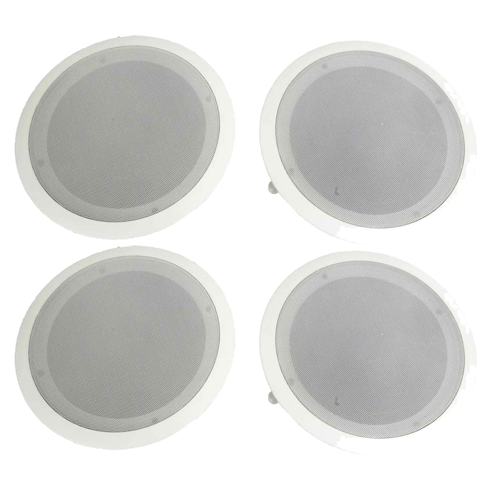 Pyle Home PDIC Series 8" 250W Round Flush Mount Wall Ceiling Speakers (4 Pack)