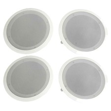 Pyle Home PDIC Series 8" 250W Round Flush Mount Wall Ceiling Speakers 4 Pack