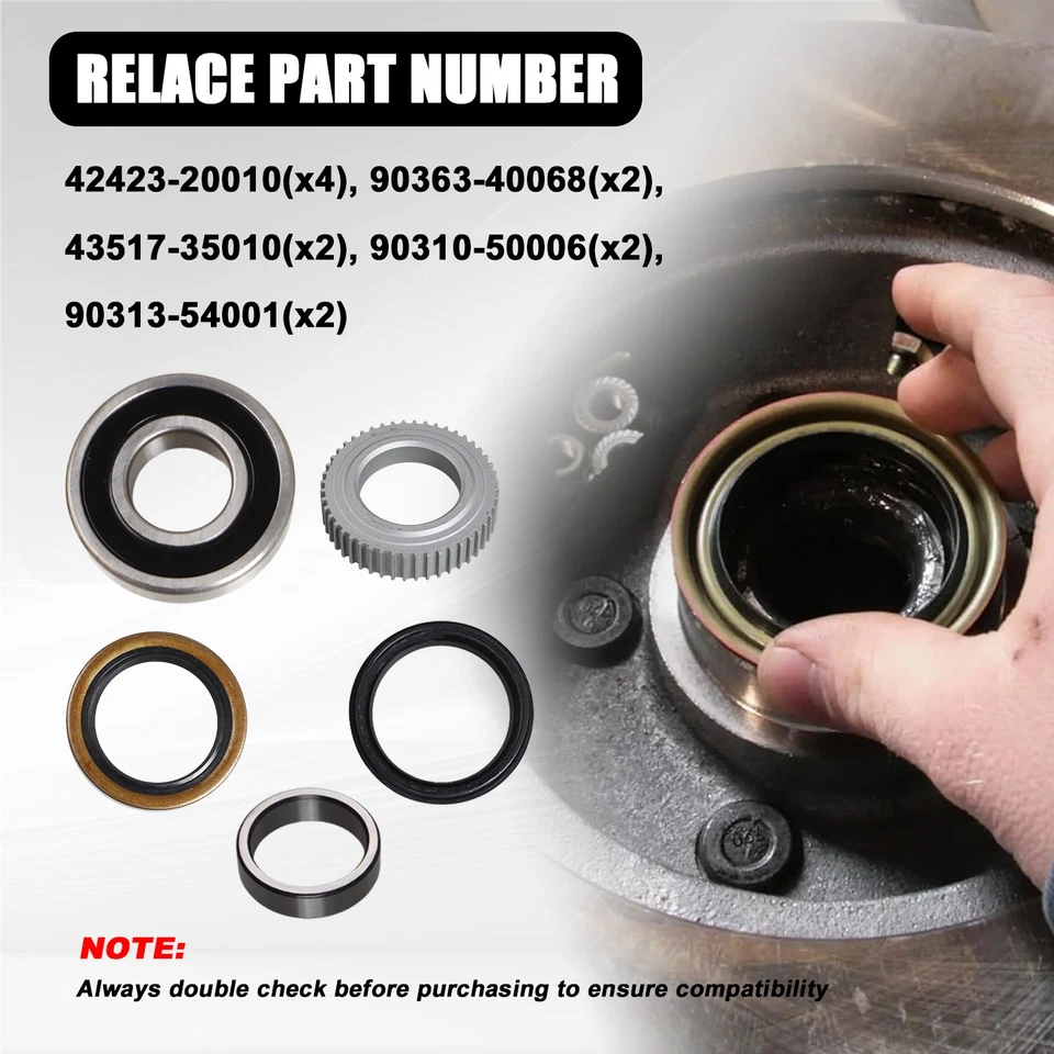 Rear Axle Shaft Bearing& Seal Kit 90363-40068 For Toyota Tacoma Tundra 4Runner - Imagem 3 de 4