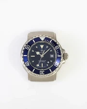 Zodiac Rare NOS Ladies 30mm Professional 200m Diving Watch Head with Blue Bezel