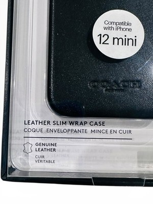 Coach Leather Slim Protective Case for iPhone 12 Mini for sale