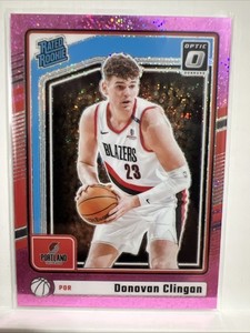 2024-25 Optic Donovan Clingan Pink Glitter #272 /275 RC Portland Trailblazers