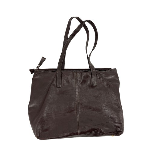 Claudia Firenze Brown Italian Vintage Leather Horsebit Tassel Tote Shoulder Bag, $40 - Photo 2