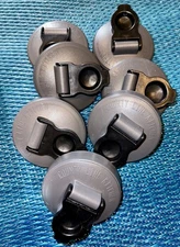 7 Country Line Kitchen Wide Mouth Mason Jar Flip Cap Lids Tops Airtight Gray Set