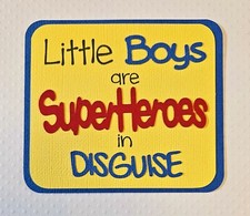 Superheroes Title. Scrapbook, Card making Paper Piecing