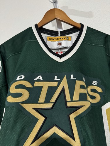 Camiseta De Colección Dallas Stars Hockey Oficial Koho Negra Verde Dorada Grande en Blanco - Imagen 6 de 14