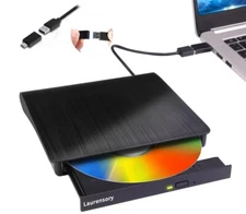 External DVD Drive USB 3.0 Type-C USB Portable Player for Laptop CD DVD +/-RW