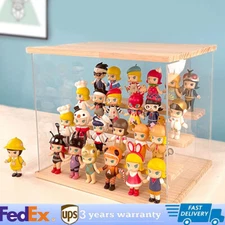 Clear Acrylic Display Case with Shelf, Transparent Collectibles Toys Storage Box