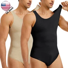 Fajas Compression para Hombres Mens Body Suit Slimming Shapewear Tummy Control