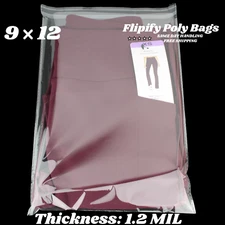 9x12 Clear Resealable T-Shirt/Apparel Self Seal Cello Lip Tape Poly Plastic bags