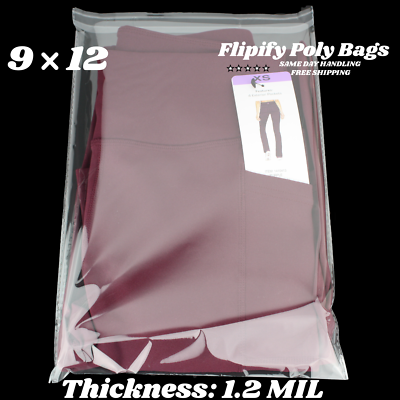 #ad 9x12 Clear Resealable T Shirt Apparel Self Seal Cello Lip Tape Poly Plastic bags $56.90