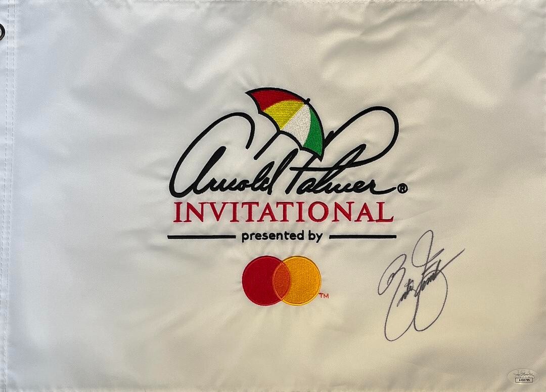Rickie Fowler Autographed Signed Arnold Palmer Invitational Pin Flag JSA#AK80799 