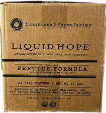 Liquid Hope Meal Replacement Organic Peptide Formula 24 pk Case EXP 11/2025 NEW
