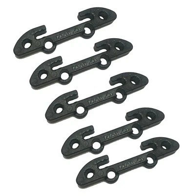 PACK OF FIVE Duraflex MOLLE T Mounts 25mm / 1" BLACK - Military ICB Tee Mount