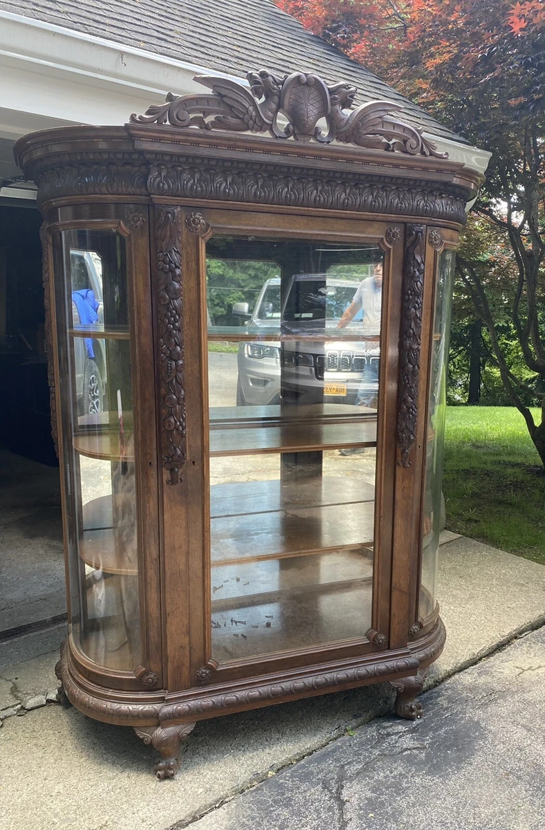Glass Antique China Cabinets 1850-1899 Time Period Manufactured
