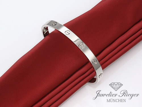 Cartier Armreif Love Weissgold 750 Größe 17 Gold Herren Damen Armband