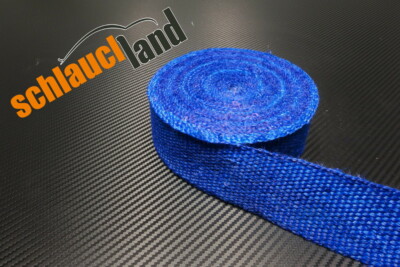5m Fiberglas Hitzeschutzband 50mm blau 800°C *** Heat Wrap Turbo Fächerkrümmer