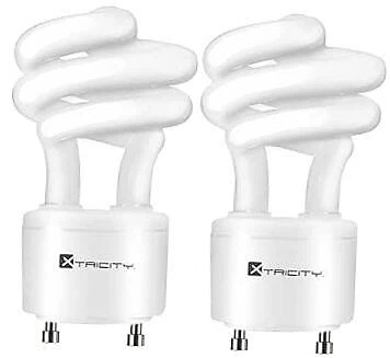 Compact Fluorescent GU24 Light Bulb T2 Spiral CFL 2 2 Count Pack of 1