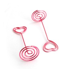 12 Pcs Pink Love Table Photo Clip Memo Holder Number Holders