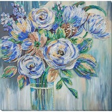 Bead Embroidery Kit Pastel bouquet Bead needlepoint DIY Abris Art