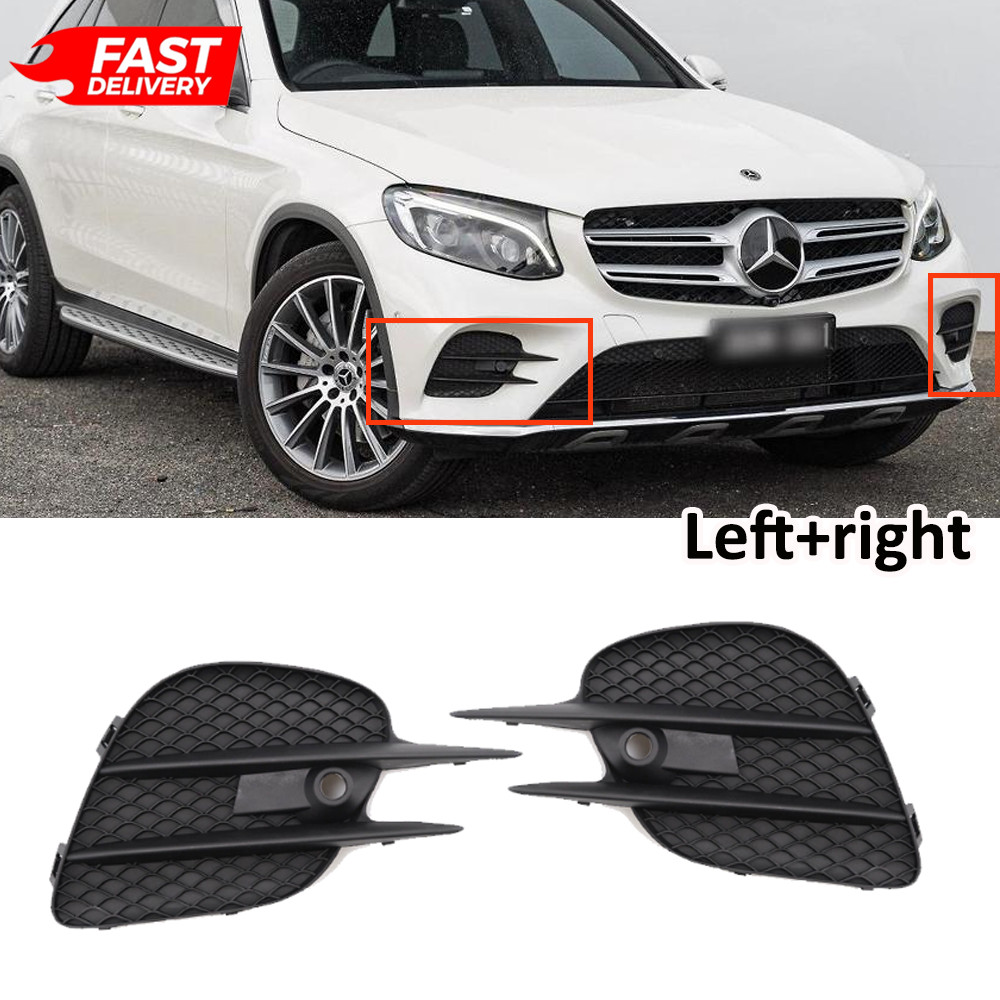Pair Front Bumper Outer Grille For 2016-2019 Mercedes Benz W253 GLC300