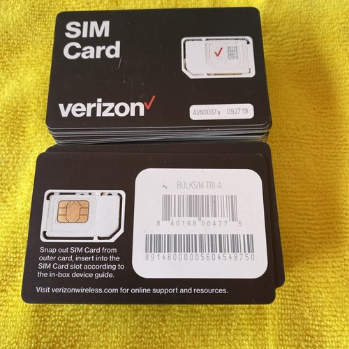 80x NEW VERIZON POSTPAID & PREPAID 4G 5G LTE TRI SIM CARD 3 IN 1 Micro Nano - Zdjęcie 2 z 2