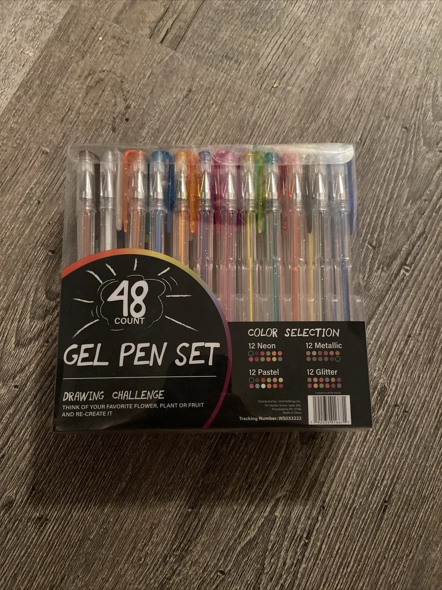 Gel Pens Set, 48 Pieces, Gel Pens Coloring, Metallic Gel Pens, Pastel Gel  Pens, Neon Gel Pens, Glitter Gel Pens, Gel Pens, Gel Pens Coloring 