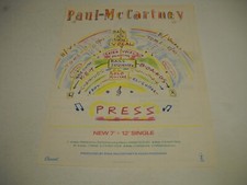PAUL McCARTNEY the new 7" single and 12" is PRESS original 1986 Promo Display Ad