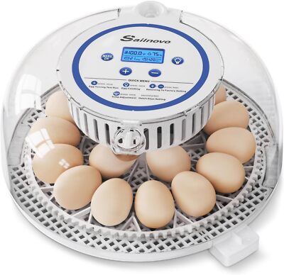 18 Egg Incubator for Hatching Chick with Automatic Turning & Stop, Egg Candler