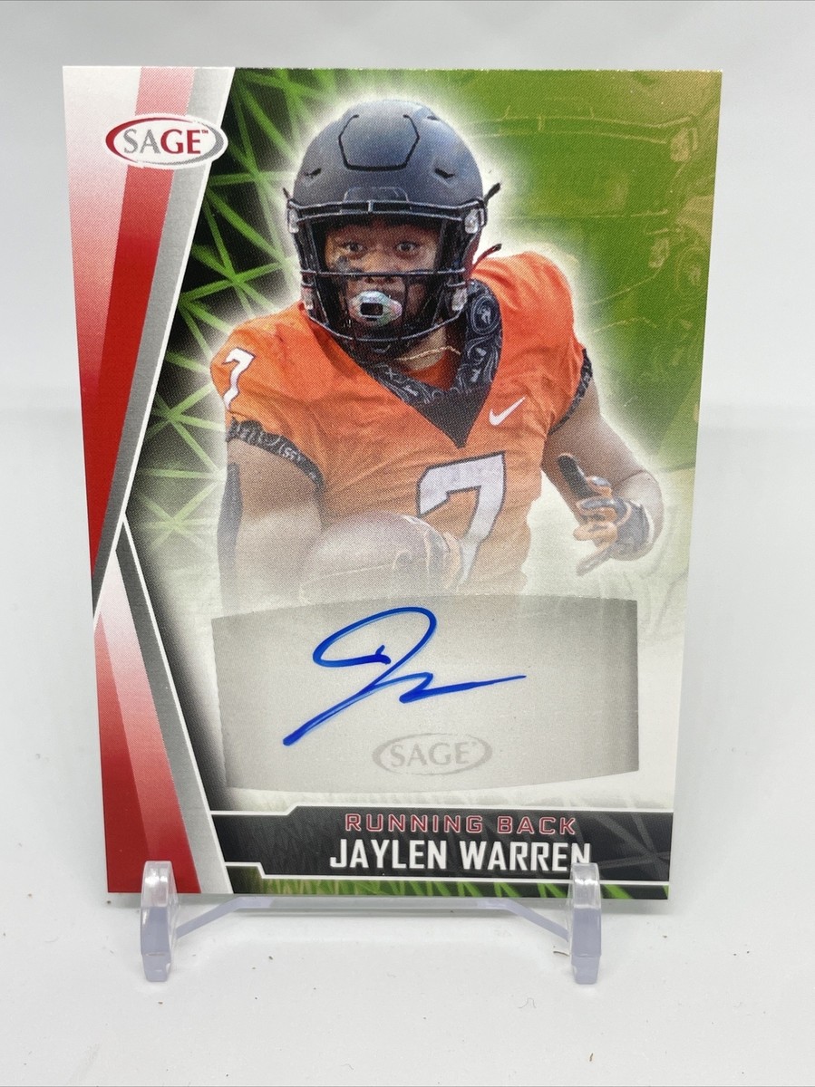 2022 Sage Jaylen Warren Rookie Autograph A-JW4 | eBay