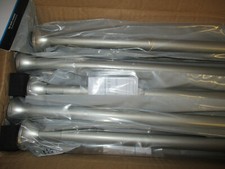 CASE OF 5 MAINSTAYS 3/4" Spring WINDOW Curtain Tension Rods SILVER 30 to 52" U14