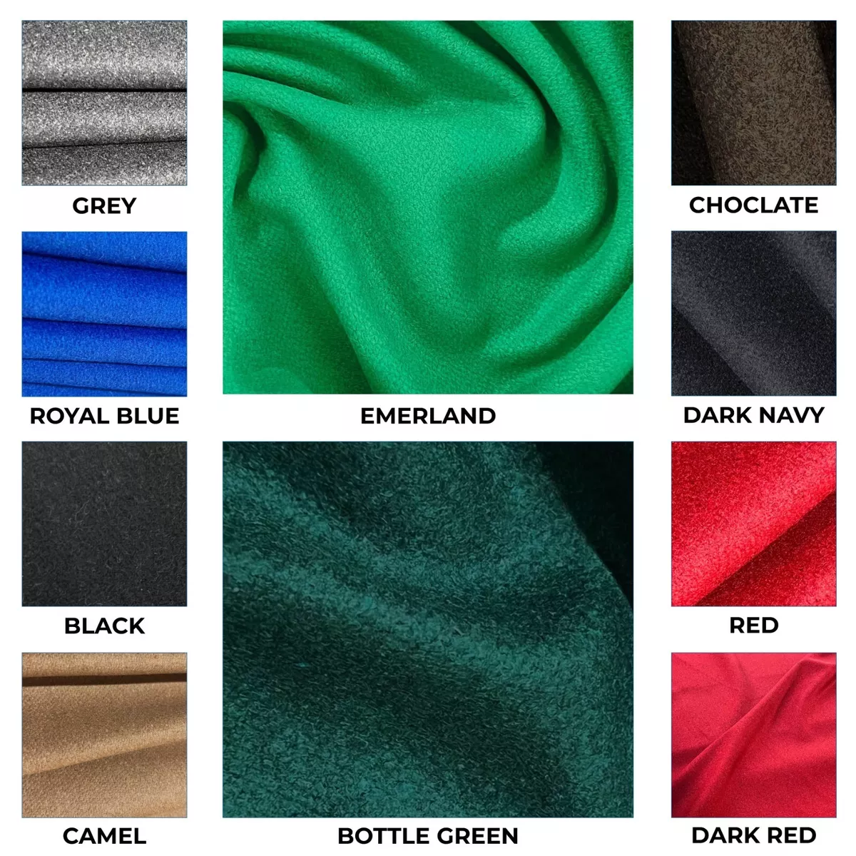 Melton Wool Fabric Heavy 650GSM Coats Upholstery Cushions Military Jackets  147cm